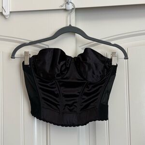 Vintage Oscar de la Renta black corset lingerie size 34C